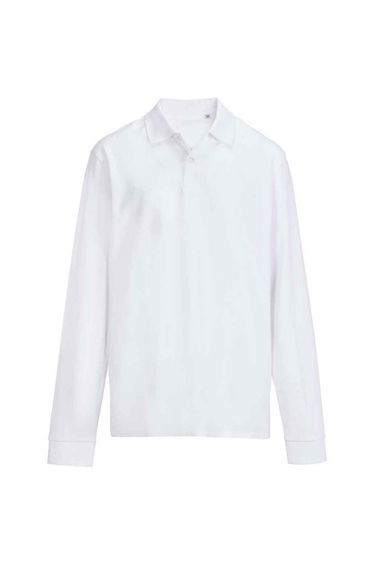SOLS Pique Long-Sleeved Polo Shirt - White
