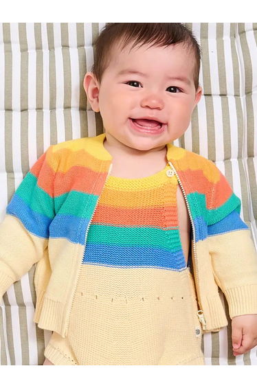 Barnacle - Rainbow Stripe Cardigan