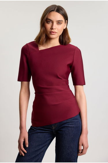 Bandage Asymmetric Long Sleeve Top