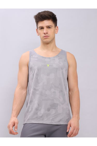 Textured Jacquard Round Neck Vest