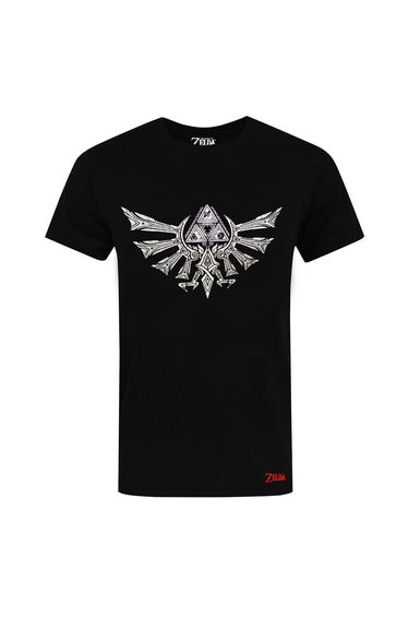Legend Of Zelda Mens Logo Short-Sleeved T-Shirt - Black