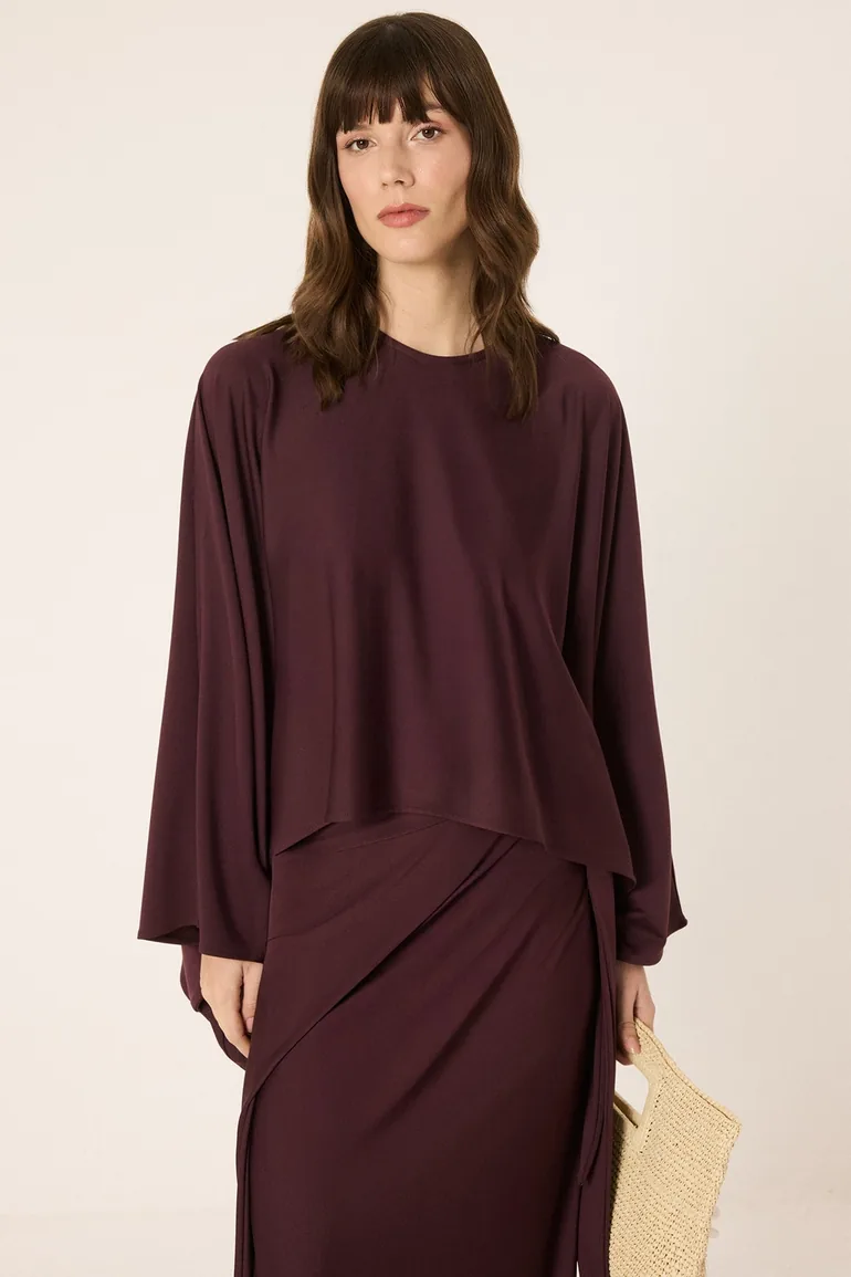 DRAPED TIE-DETAILED SET - 2