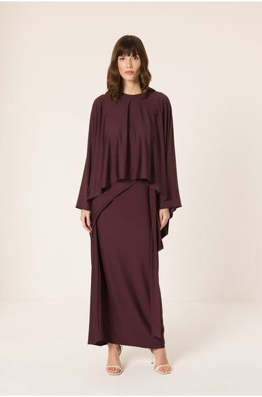 DRAPED TIE-DETAILED SET