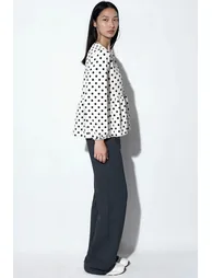 BDART Polka Dot Crepe Tie-Detail Blouse - 1