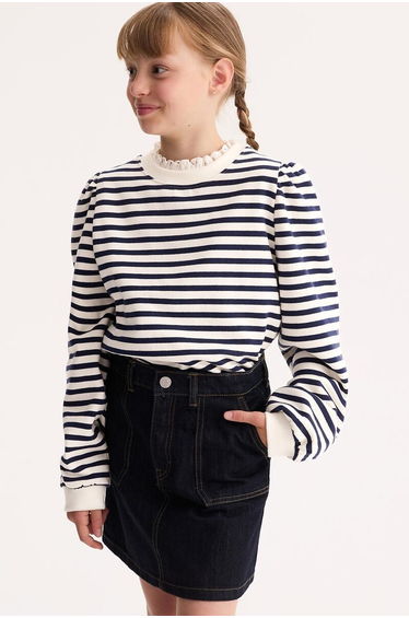 Striped Crew Neck Sweatshirt
