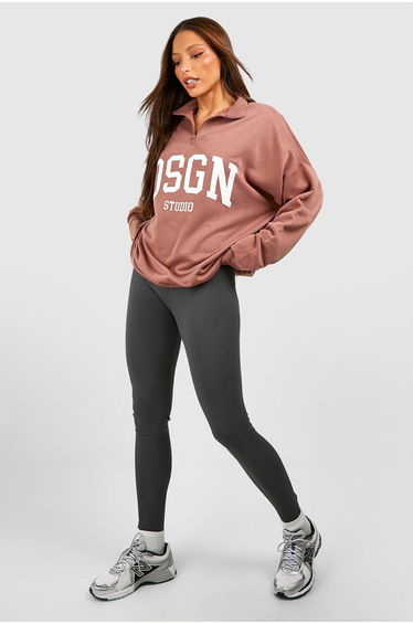 Tall Seamless Rib Legging - charcoal