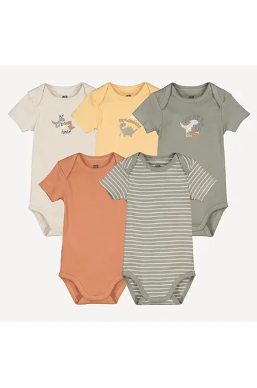 Pack of 3 Bodysuits with Short Sleeves