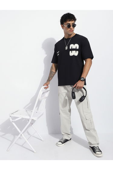 Men Oversized Short Sleeve Printed T-Shirt