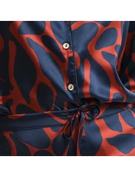 Floral Print Satin Pyjamas - 1