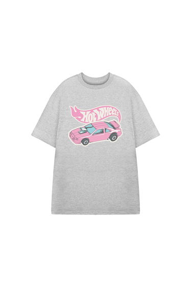 Hot Wheels Womens/Ladies Car Short-Sleeved T-Shirt - Grey Marl