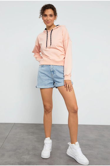 TOMMY Relaxed Hooded Sweatshirt With Tie Detail