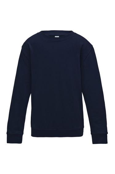 AWDis Just Hoods Childrens/Kids Plain Crew Neck Sweatshirt - Oxford Navy