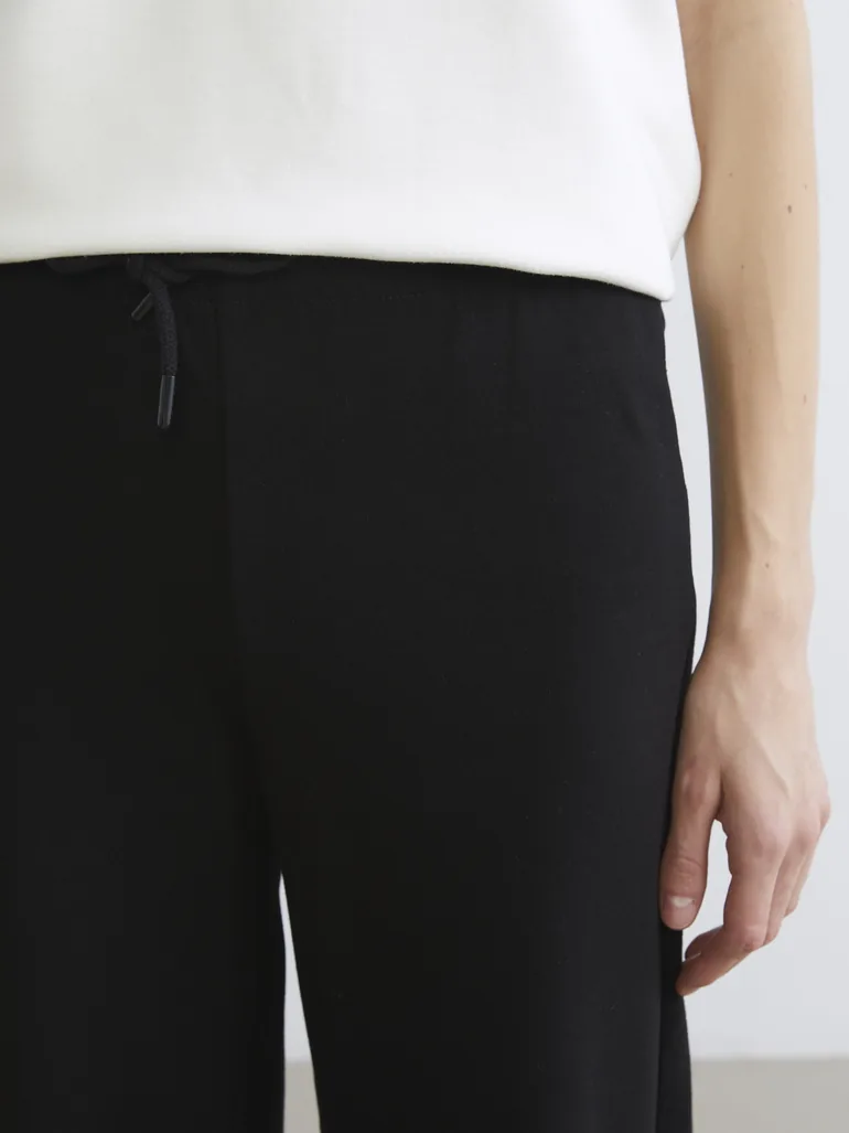 Elastic Waist Wide Leg Women's Sweatpants - 2