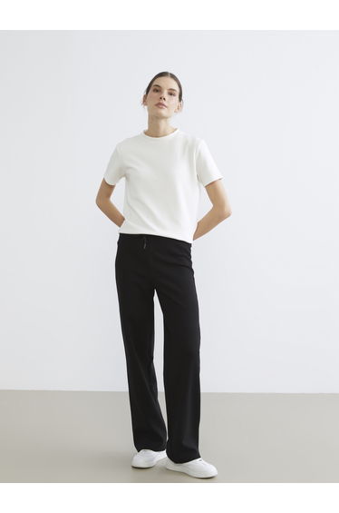 Elastic Waist Wide Leg Women's Sweatpants