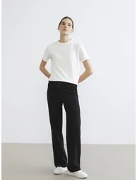 Elastic Waist Wide Leg Women's Sweatpants