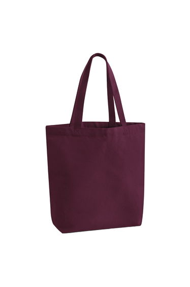 Westford Mill Canvas Heavyweight Tote Bag - Burgundy