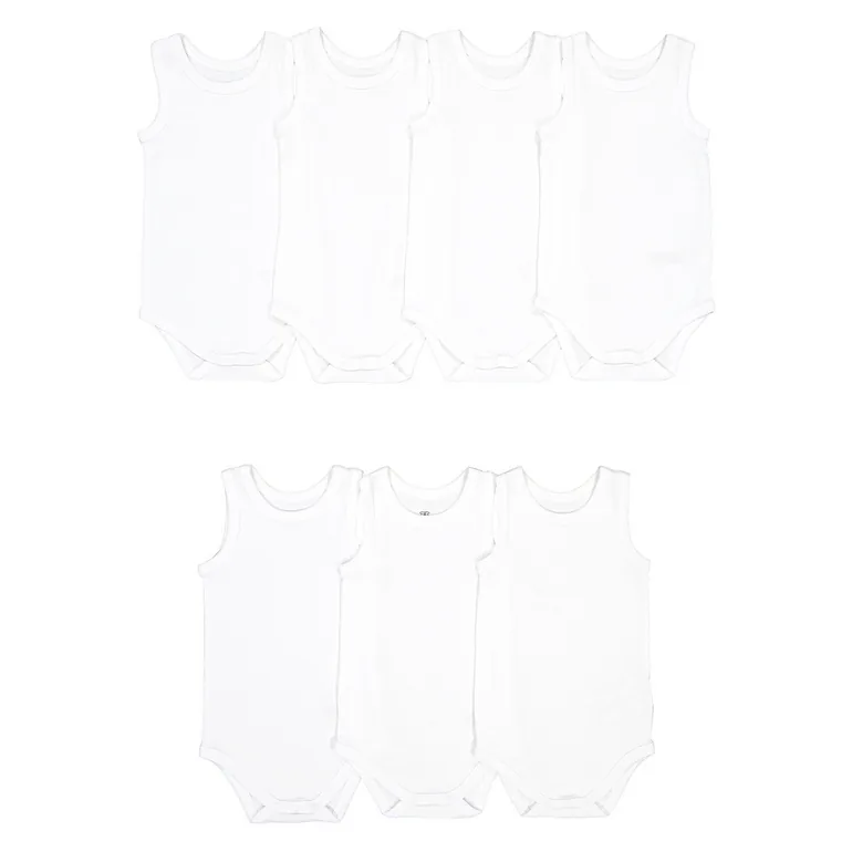 Pack of 7 Bodysuits in Cotton