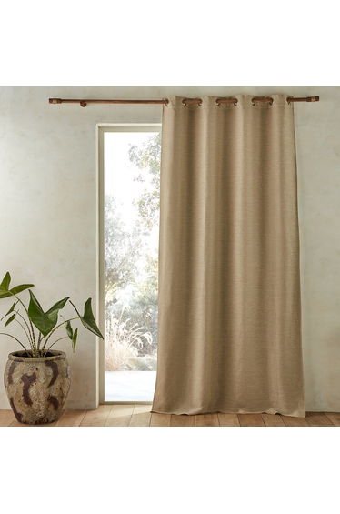 Colin Pure Linen Blackout Curtain with Eyelets