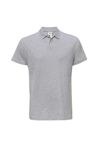 B&C Mens ID.001 Heather Polo Shirt - Grey