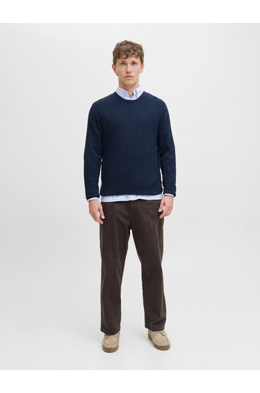 JJEEMIL Textured Cable Knit Sweater