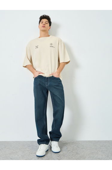Men Panelled Relaxed Fit Jeans