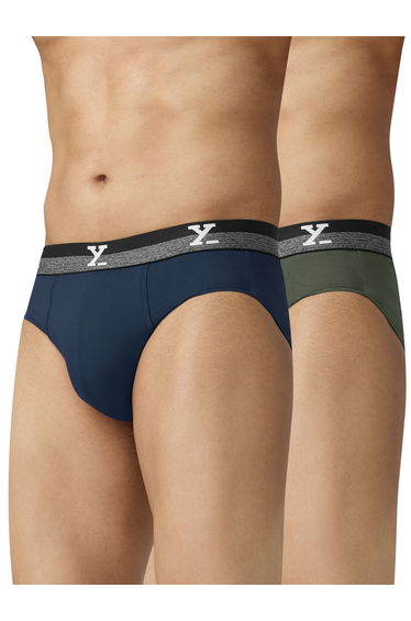 Pack of 2 - Men IntelliFresh Cotton Solid Briefs