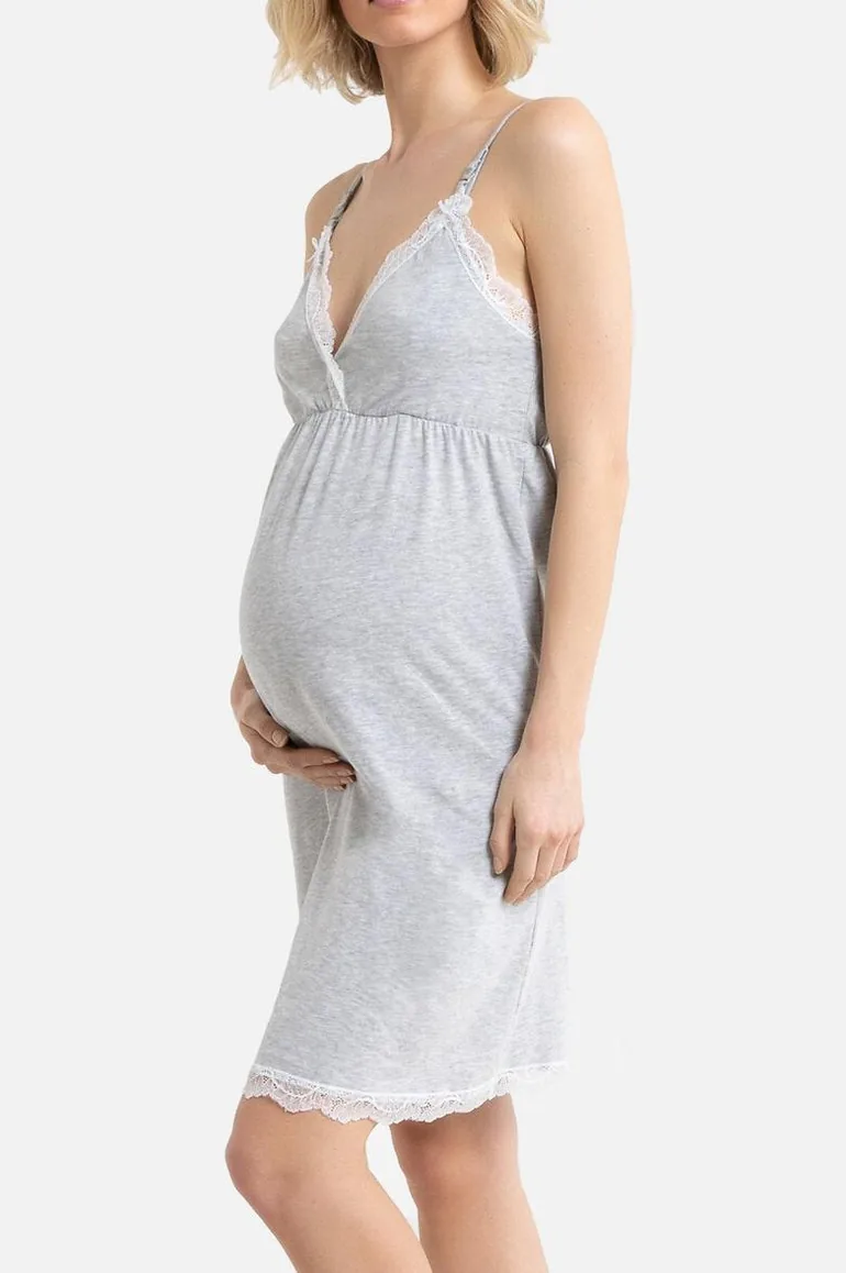 Cotton Mix Maternity/Nursing Nightie