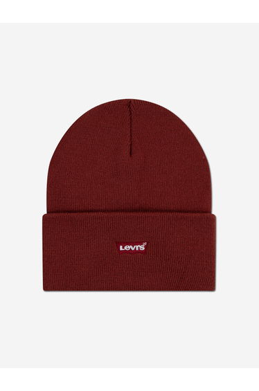 Levi's Boys Tonal Embroidered Beanie in Red