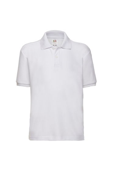Fruit Of The Loom Childrens/Kids Unisex 65/35 Pique Polo Shirt (Pack of 2) - White