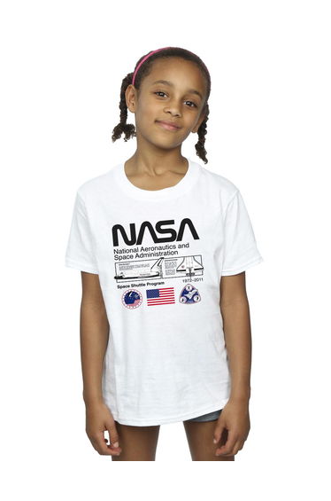 NASA Girls Space Admin Cotton T-Shirt - White
