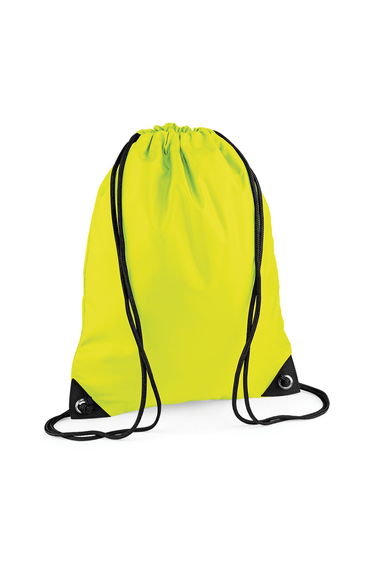 Bagbase Premium Drawstring Bag - Fluorescent Yellow