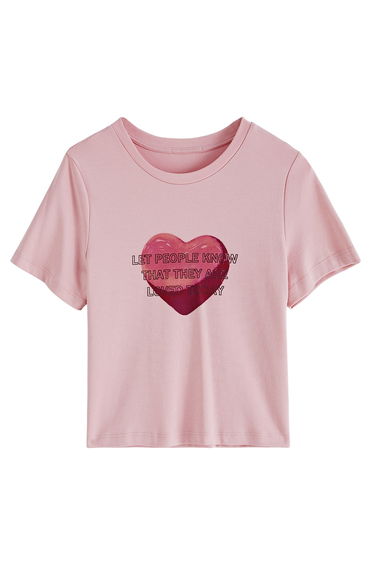 Peach Heart Cute T-Shirt