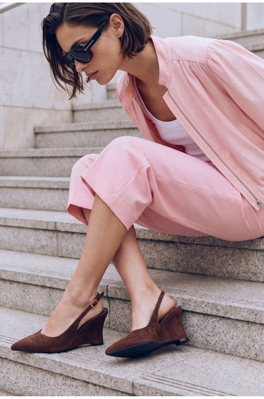 Brown Suede 8.5 cm Women's Classic Heeled Shoes