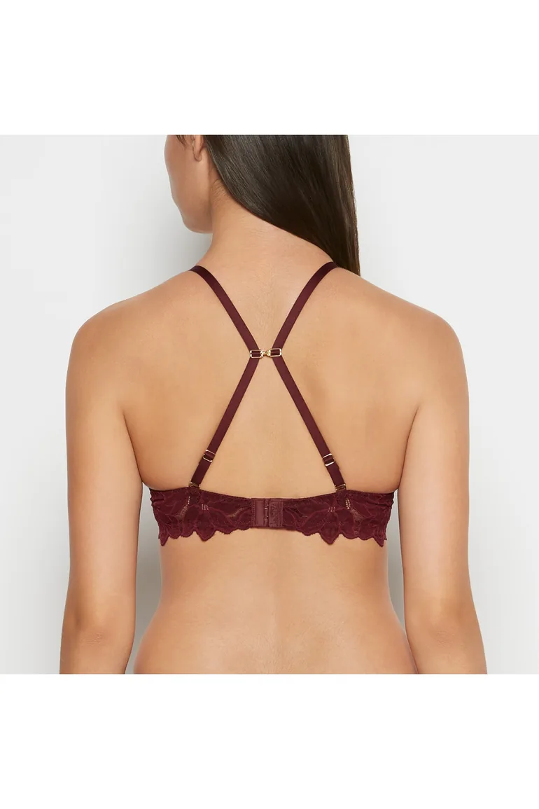 Push Up Bra with all over Reverie Lace in Russian Ruby - 1