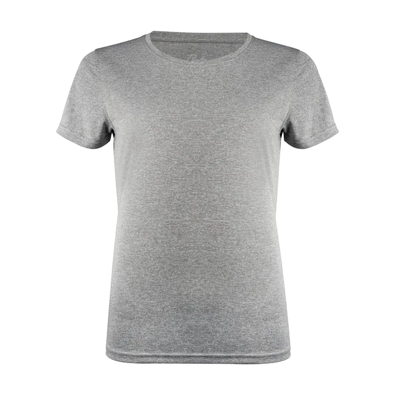 Printer RED Womens/Ladies Run T-Shirt - Grey Melange