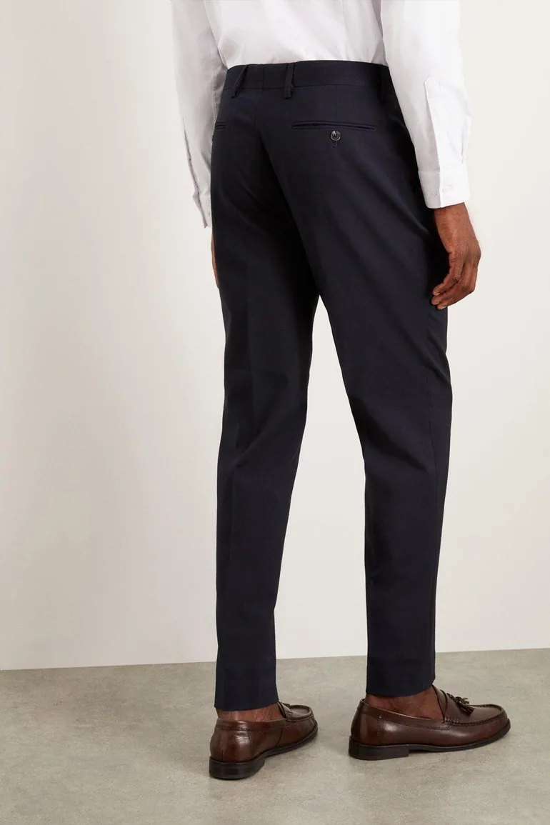 Tailored Fit Navy Essential Suit Trousers - 2