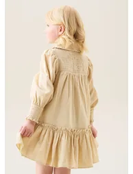 Rafferty Embroidered Collar Cord Dress - 1