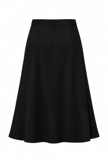 Black a Line Midi Knitted Suede Skirt product thumbnail 3