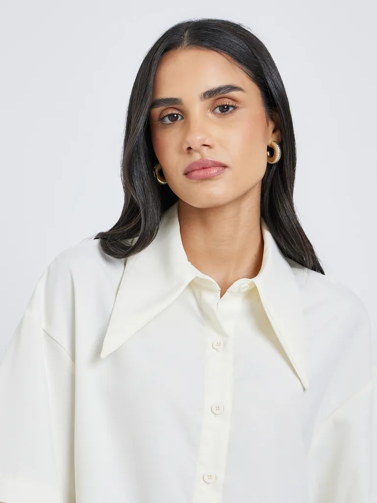 Solid Buttoned Spread Collar Shirt - 3