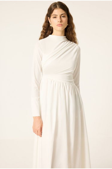 POPLIN DRESS WITH TRIM product thumbnail 4