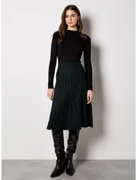 Diamond Link Knitted Midi Dress