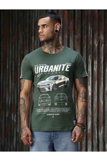 Graphic Print Cotton Regular Fit T-Shirt