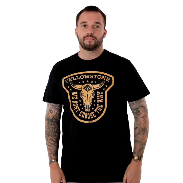 Yellowstone Mens We Don´t Choose The Way Short-Sleeved T-Shirt - Black - 1