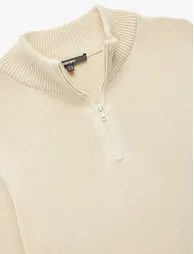Half Zippered Knit Sweater - 4