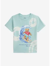 Ralph Lauren Boys Tie-Dye Polo Bear T-Shirt in Blue