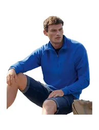 Fruit Of The Loom Mens Zip Neck Sweatshirt - Royal - 2