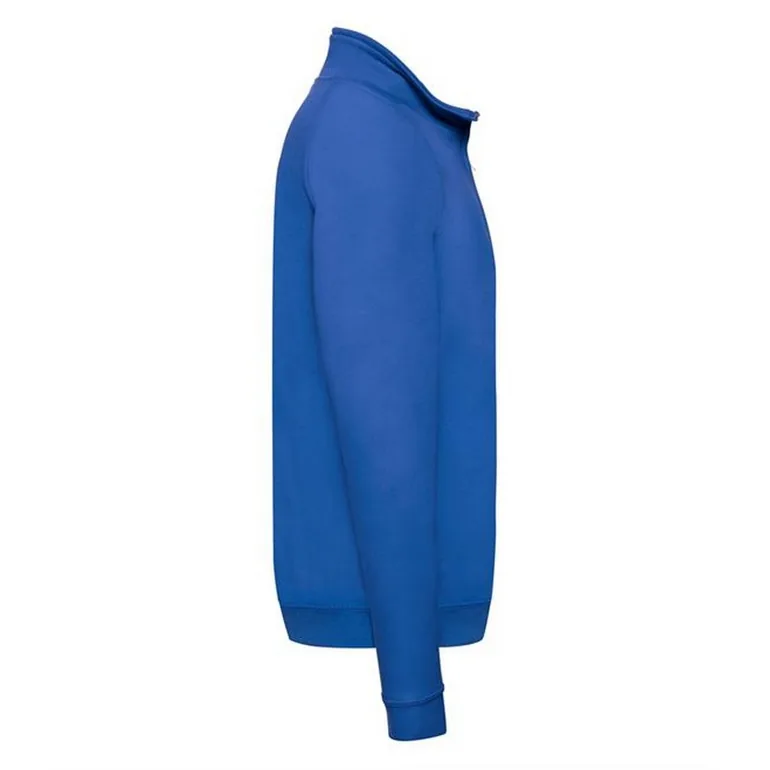 Fruit Of The Loom Mens Zip Neck Sweatshirt - Royal - 1