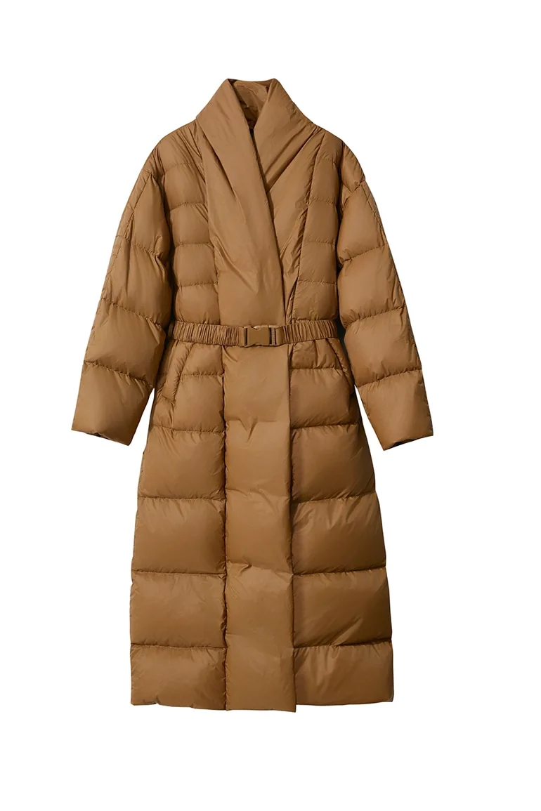 Belted Long Down Jacket - 8
