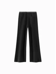 Women's Wide Leg Elastic Waist Pants - 1