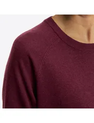 100% Wool Crew Neck Jumper/Sweater with Short Sleeves - 1
